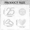 100 Pcs Silver Wedding Glitter Confetti view 2