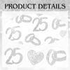 100 Pcs Silver Wedding Glitter Confetti view 3