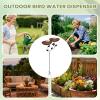 Bird Bath with Ground Spike, Metal Garden Decor view 4
