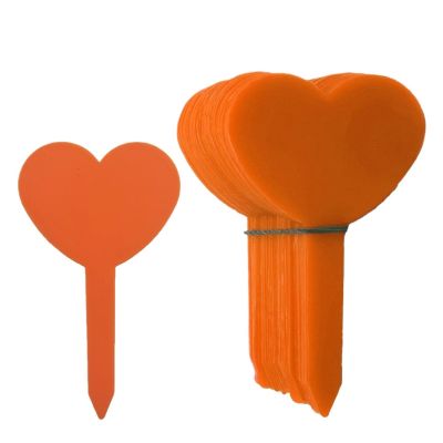 Plastic Plant Name Tags, Multicolor, 100-Pack, Orange, 4.7 x 8.3 cm