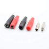 IDGTTLDF 4-Piece 4 mm Brass Banana Female Insulated Jack Wire Solder Connectors, 2 Red and 2 Black view 1