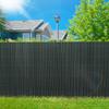 PeviASOT PVC Privacy Screen Mat 80 x 600 cm with Cable Ties, Green view 1