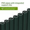 PeviASOT PVC Privacy Screen Mat 80 x 600 cm with Cable Ties, Green view 3