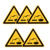 Yellow Corrosion Warning Labels, 5 Paper Labels view 1