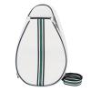 Jelquix Tennis Racket Bag for 2 Rackets, Canvas Sports Equipment Bag with Lightweight Shoulder Strap, Padded Compartment and Wet/Dry Pocket view 4