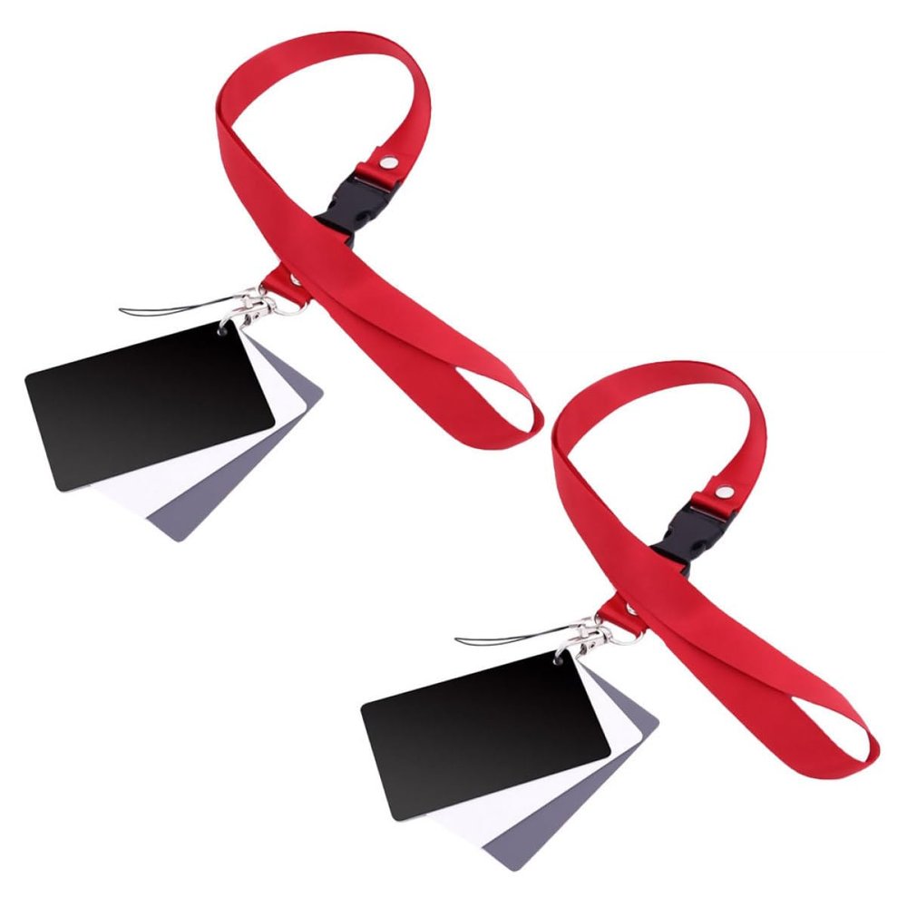 SHINEOFI Portable White Balance Card Set, 2-Piece, 3 Colors