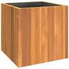 GeenYuu Solid Acacia Wood Planter 35 x 35 x 35 cm with Fleece Liner view 1