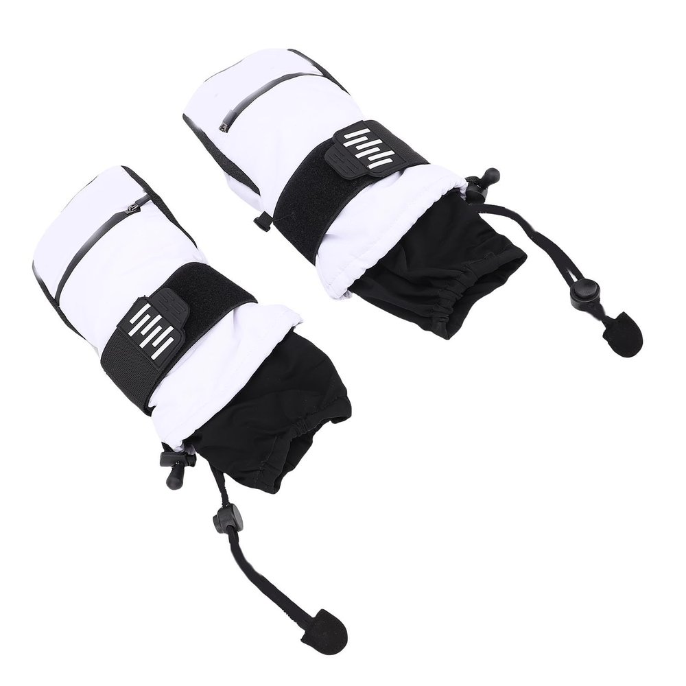 TIKATARER Ski Mittens, Windproof and Snow-Resistant Thermal Lining with Ergonomic 3D Design and Wrist Guards, Ideal for Snowboarding, Skiing and Winter Sports (M)