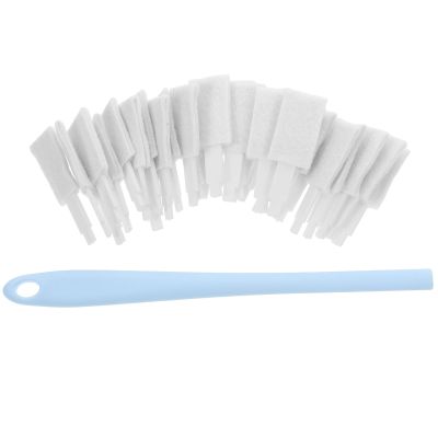 Cabilock Reusable Grout Cleaning Brushes, 31-Piece Set with Long PP Handles for Toilets, Windows, Home and Office
