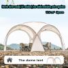 Extra-Large Dome Tent, 420 x 230 cm, Waterproof and Wind-Resistant Shelter for 8–10 People, White view 2