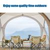 Extra-Large Dome Tent, 420 x 230 cm, Waterproof and Wind-Resistant Shelter for 8–10 People, White view 3