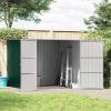 Hompiper Green Garden Shed 195 x 198 x 159 cm Galvanized Steel Model 46253 view 1