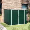 Hompiper Green Garden Shed 195 x 198 x 159 cm Galvanized Steel Model 46253 view 3