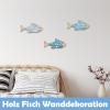 MOAZIFI 3-Piece Wooden Fish Wall Decor view 3