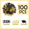 COMOOKA Graduation 2026 Confetti Black Gold - 100 pcs view 2