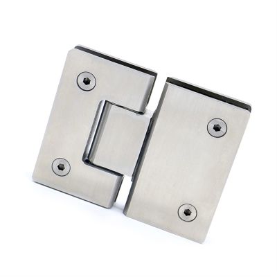 180° Stainless Steel Shower Wall Hinge, Minimalist Style, Silver Finish