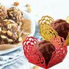 JOINPAYA Chocolate Packaging, 100-Piece Praline Liners with Die-Cut Rose Edge for Weddings, Dessert Buffets and Parties view 4