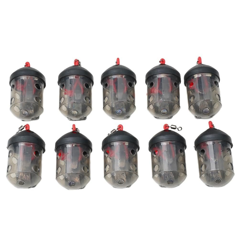 EaseSunny Cap Float Feeder for Maggots and Groundbait, Black