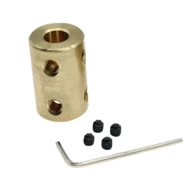 Rigid Brass Motor Shaft Coupling, 22 mm, 14 mm, Multiple Bore Sizes for Boats, Cars, and Aircraft (4 mm to 4 mm)