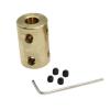 Rigid Brass Motor Shaft Coupling, 22 mm, 14 mm, Multiple Bore Sizes for Boats, Cars, and Aircraft (4 mm to 4 mm) view 1