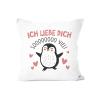 I Love You Penguin Pillow Cover view 1