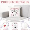I Love You Penguin Pillow Cover view 3