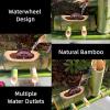 YGFBLSZ Handcrafted Bamboo Fountain with Water Wheel, 80 cm (31 in) view 3
