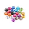 Anodized Flange Lock Nuts, 10-Piece Set, M2–M6, Multicolor Aluminum with Nylon Insert (Black-M2.5) view 4