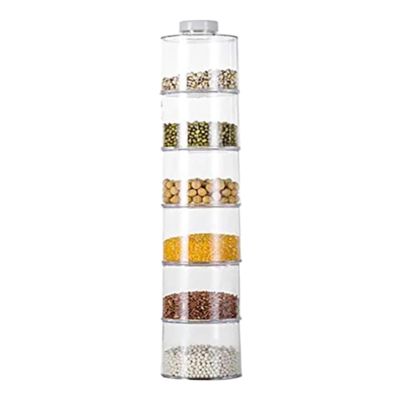Clear Spice Box, 6-Piece Set, Transparent Stackable Containers