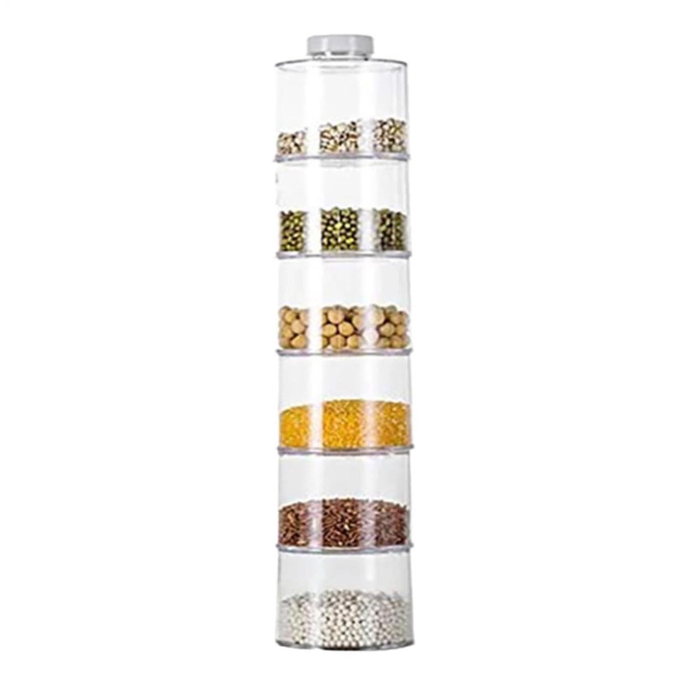 Clear Spice Box, 6-Piece Set, Transparent Stackable Containers