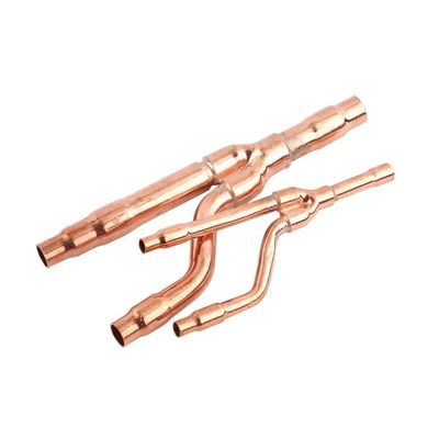 VWWJCCRO 18T 22T 33T 72T 73T 75T Copper Splitter Branch Device, Weld Pipe for Central Air Conditioner (22T), Barb Fittings