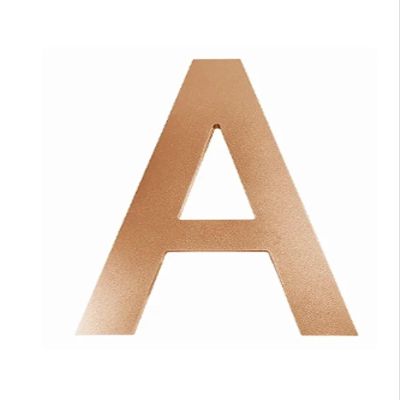 1-Pc. 8-Inch Outdoor House Number Letter Alphabet Acrylic Address Plaque (Gold A)