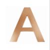 1-Pc. 8-Inch Outdoor House Number Letter Alphabet Acrylic Address Plaque (Gold A) view 1