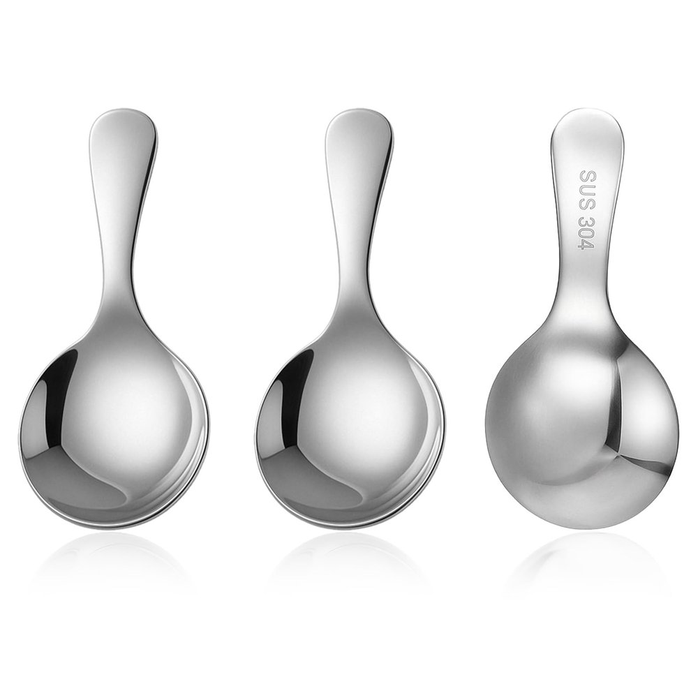 3-Piece Coffee Spoon Set with Short Handle