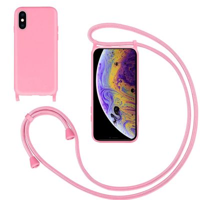 GoodcAcy Phone Lanyard Case for iPhone XS Max, Pink