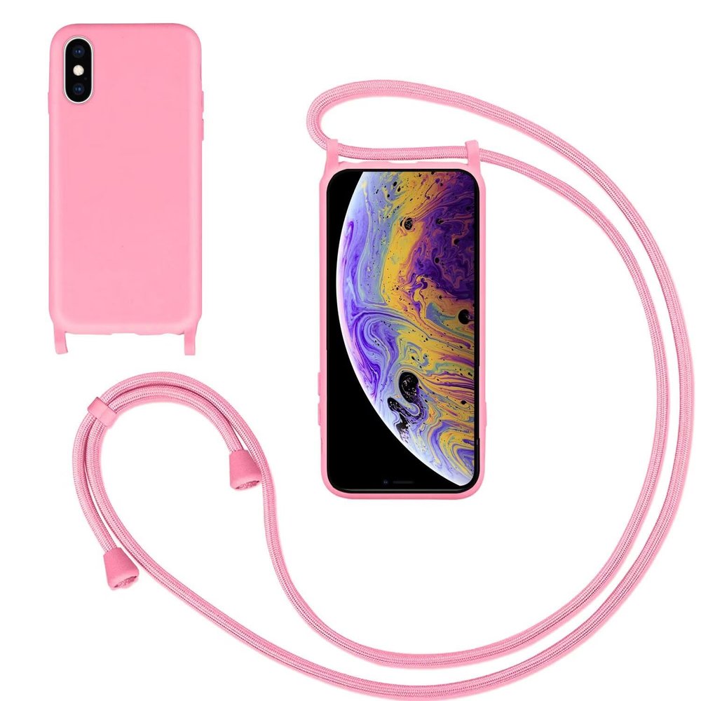 GoodcAcy Phone Lanyard Case for iPhone XS Max, Pink