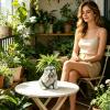 Bulldog Planter Pot, 5.9 x 3.9 Inches view 3