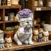 Bulldog Planter Pot, 5.9 x 3.9 Inches view 4
