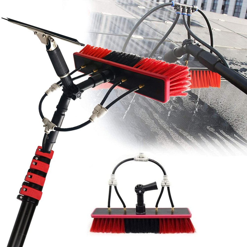 DRFGNF Window Cleaning Set with Water-Fed Pole, 3.6 m