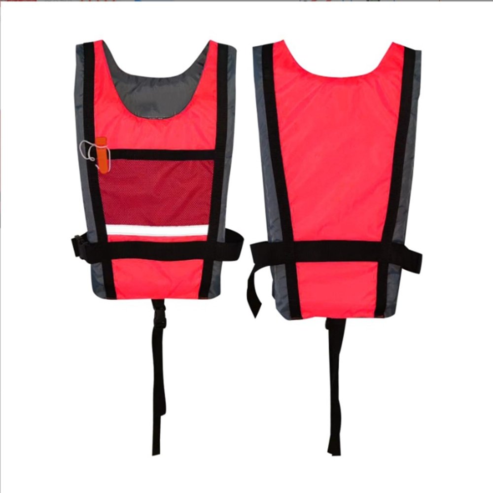 Unisex Fishing Life Jacket, High Buoyancy, Lightweight, Adjustable Straps for Kayaking and Water Sports (Red)