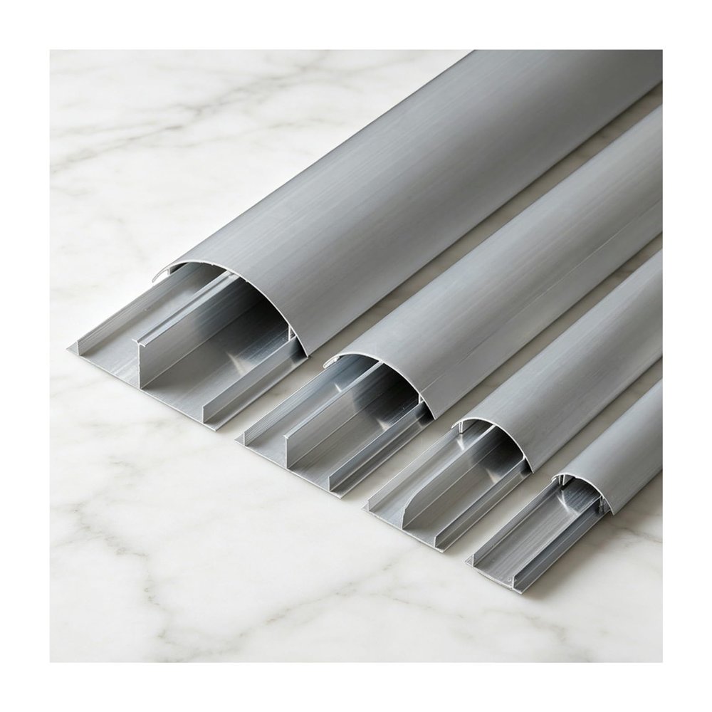 YFAURNDE Floor Cable Raceway, Flat Cable Cover, Scratch- and Wear-Resistant, Durable (No. 12, 1 m)