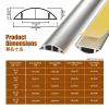 YFAURNDE Floor Cable Raceway, Flat Cable Cover, Scratch- and Wear-Resistant, Durable (No. 12, 1 m) view 2