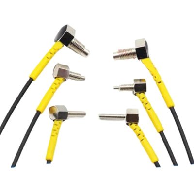5-Pack HT310410610-TZ Right-Angle Multicore Opposed Optical Fiber Sensor, L-Type, 90°, M3/M4/M6 Probe (HT420-TZ, 2 m)