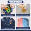 2-Pack Small Flamingo Insulated Lunch Bags, 20 x 22 x 13 cm, Gray and Dark Blue view 3