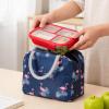 2-Pack Small Flamingo Insulated Lunch Bags, 20 x 22 x 13 cm, Gray and Dark Blue view 4