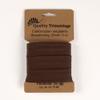 The Fabric Aunt Jersey Bias Tape | Pre-Folded Elastic Binding | Cotton Jersey | 3 Meters x 20mm (Dark Brown 580) view 2