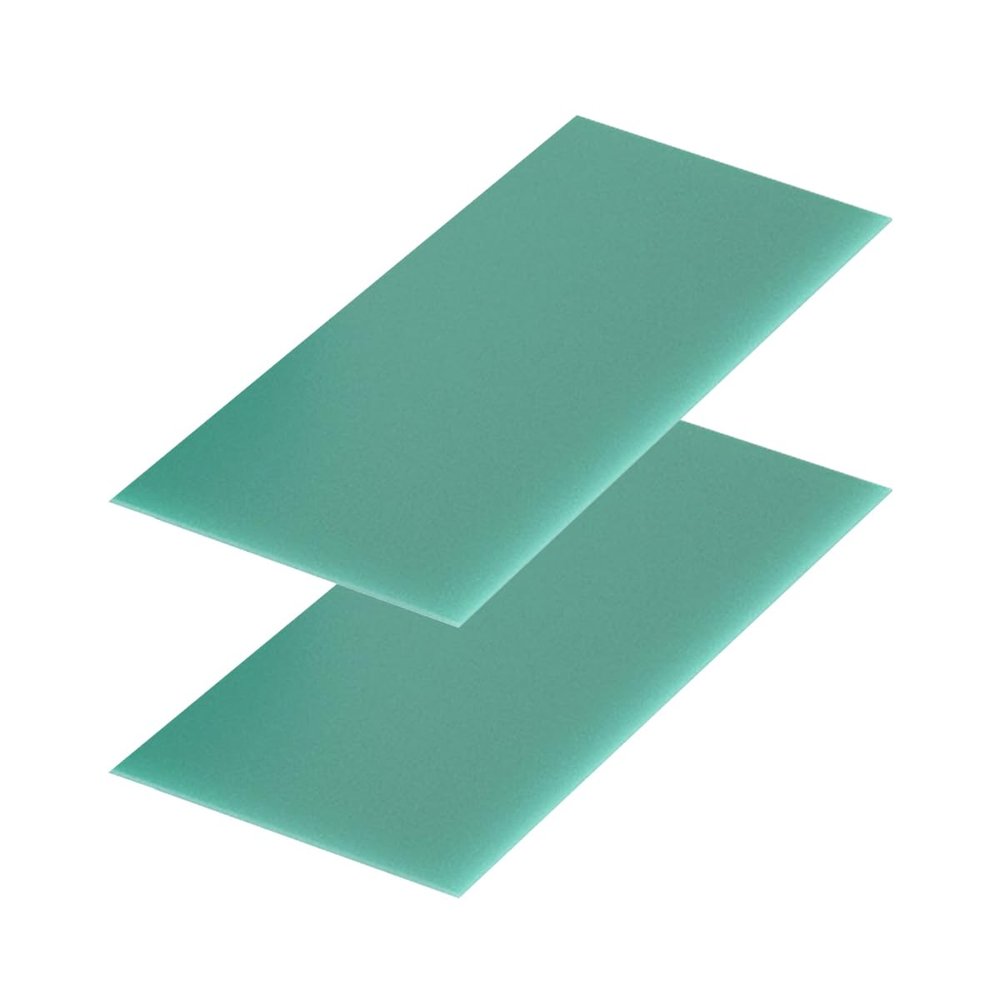 YTSMZX FR4 Fiberglass Epoxy Board, Green, 100 x 200 mm, 10 mm Thick, 2-Pack