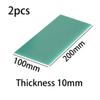YTSMZX FR4 Fiberglass Epoxy Board, Green, 100 x 200 mm, 10 mm Thick, 2-Pack view 2