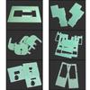 YTSMZX FR4 Fiberglass Epoxy Board, Green, 100 x 200 mm, 10 mm Thick, 2-Pack view 4