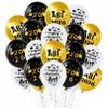 30 Pack Class of 2026 Balloons, Black Gold Confetti view 1